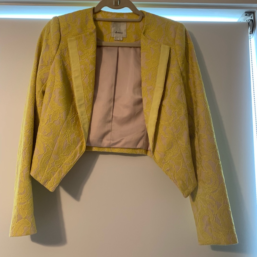 Elevenses (Anthropologie) Yellow Blazer ☀️ 🍋